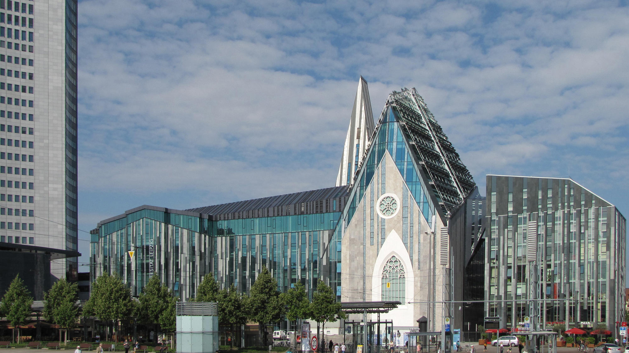 The Paulinum in Leipzig, completed in 2007. It stands at the site of the former Pauliner Kirche, the Leipzig University church, which was destroyed in 1968 during the communist regime of East Germany. Bach performed many cantatas in the Pauliner Kirche.