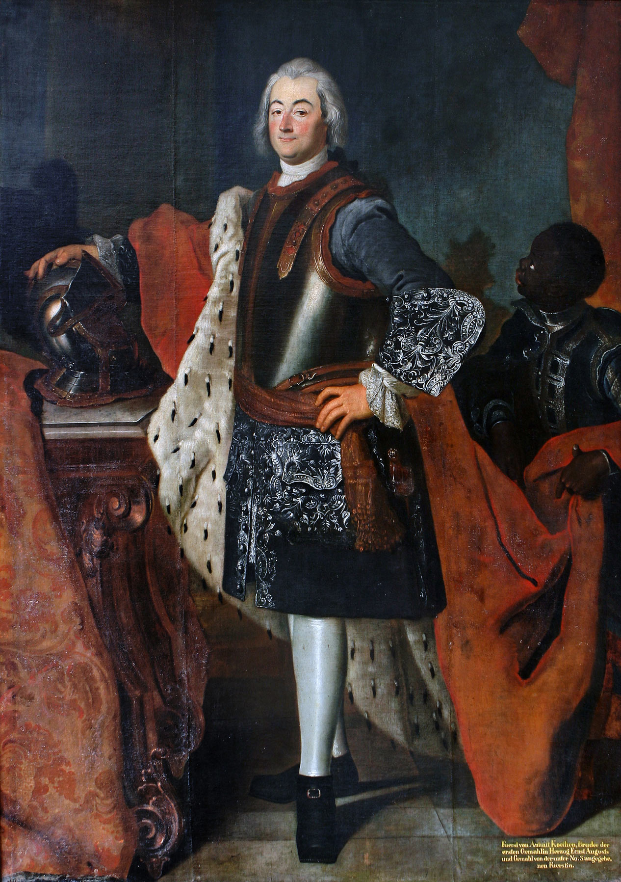 Prince Leopold von Anhalt-Köthen (1694-1728) in a contemporary painting by an unknown artist.