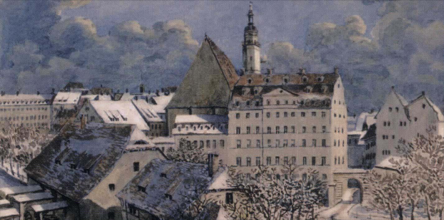 Watercolour painting by Felix Mendelssohn of the Thomaskantorei in Leipzig, 1838. I was thrilled to find this painting, because of course it is thanks to Mendelssohn among others that Bach was rediscovered in the 19th century, beginning with Mendelssohn conducting the Mattheaus Passion in 1829.