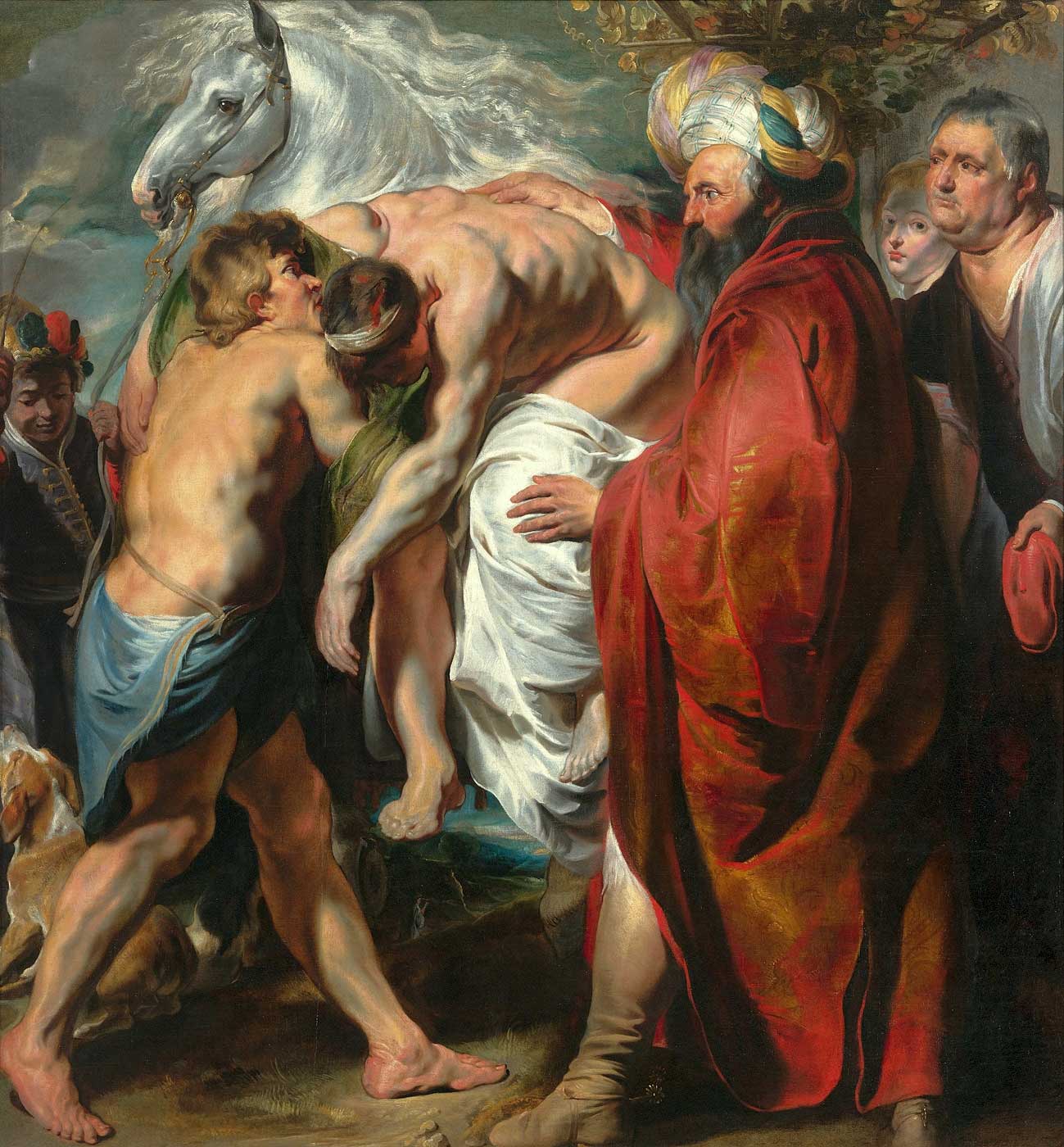 The Good Samaritan, painted around 1616 by Jacob Jordaens, a painter from my hometown Antwerp (Louvre Abu Dhabi).